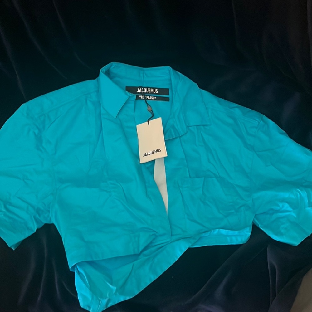 Blue jacquemus shirt